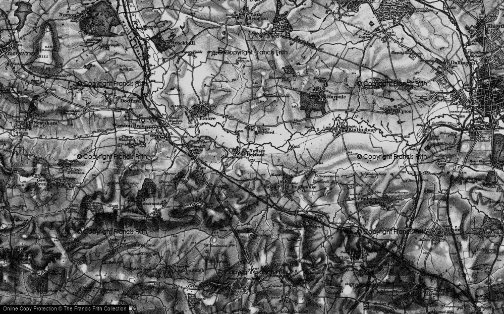 Old Map of Nether Heyford, 1898 in 1898