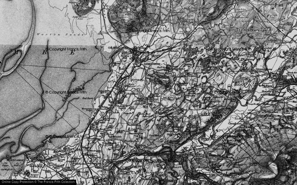 Old Map of Historic Map covering Hawksheads in 1898