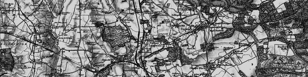 Old map of Langwith Mill Ho in 1899