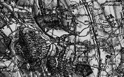 Old map of Nether Moor in 1896