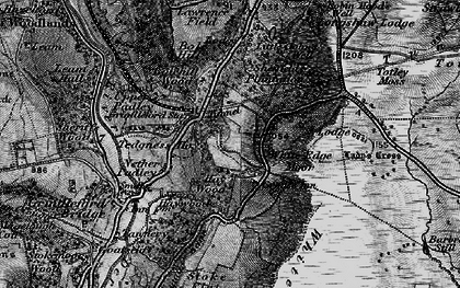 Old map of White Edge Moor in 1896