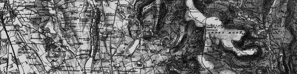 Old map of Nether Silton in 1898