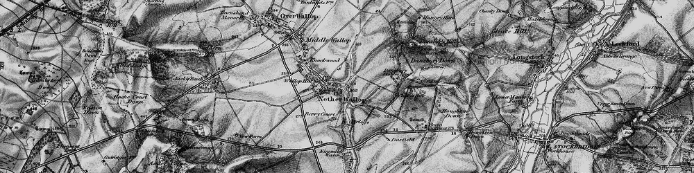 Old map of Nether Wallop in 1895