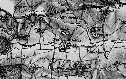 Old map of Nether Worton in 1896