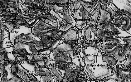 Old map of Netherbury in 1898