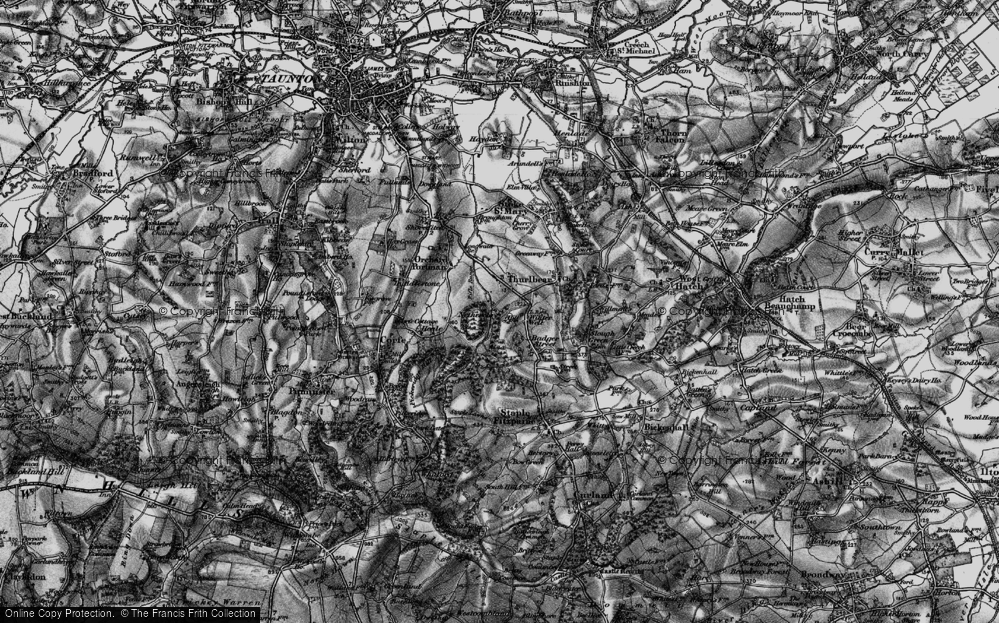 Old Map of Netherclay, 1898 in 1898