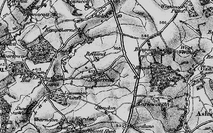 Old map of Blagdon Wood in 1895