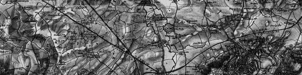 Old map of Netherfield in 1896