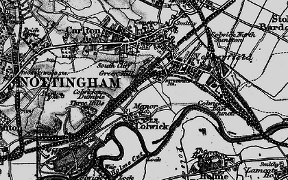 Old map of Netherfield in 1899