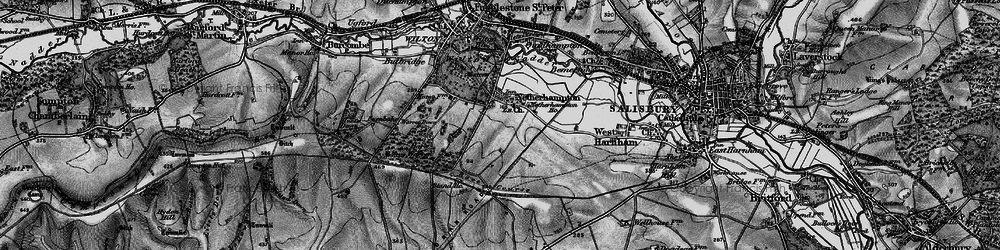 Old map of Netherhampton in 1895