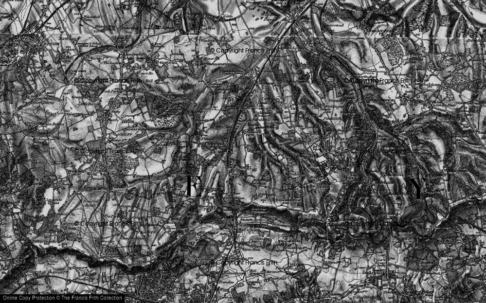 Old Map of Netherne on-the-Hill, 1895 in 1895