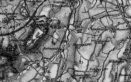 Old map of Netherstoke in 1898