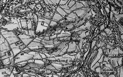 Old map of Netherthong in 1896
