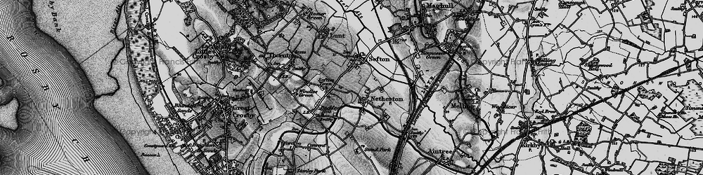 Old map of Netherton in 1896