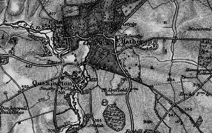 Old map of Netherton in 1896