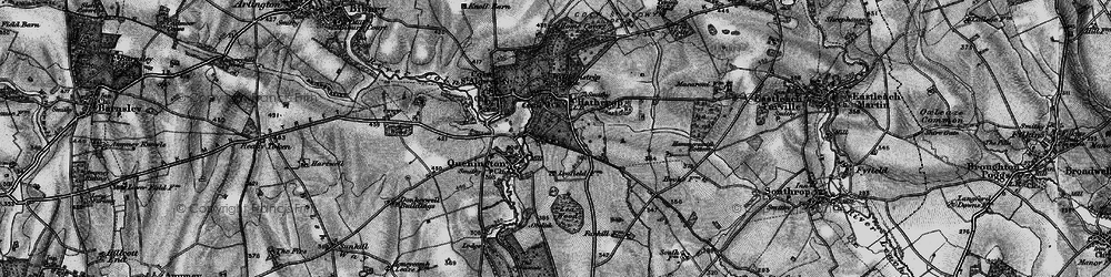Old map of Netherton in 1896