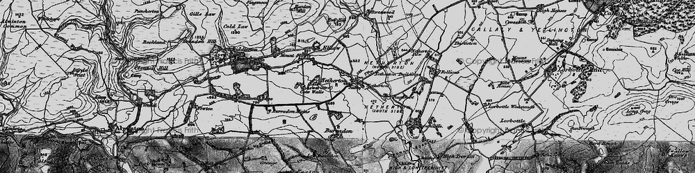 Old map of Biddlestone in 1897