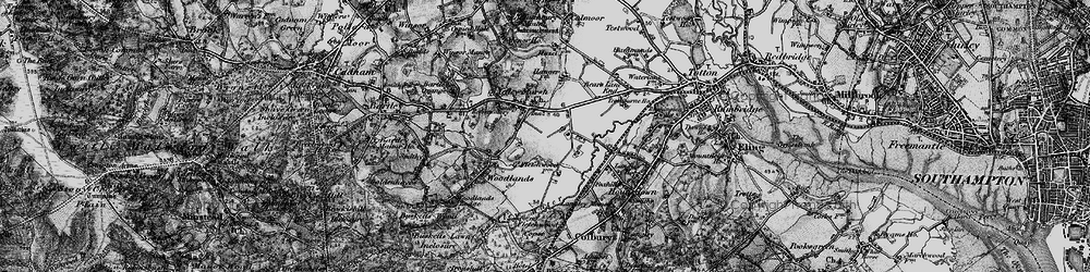 Old map of Netley Marsh in 1895