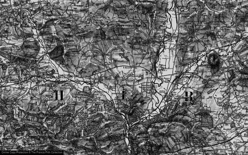 Old Map of Nettacott, 1898 in 1898