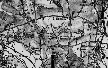 Old map of Nettacott in 1898