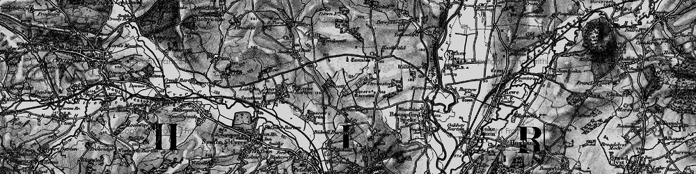 Old map of Nettacott in 1898