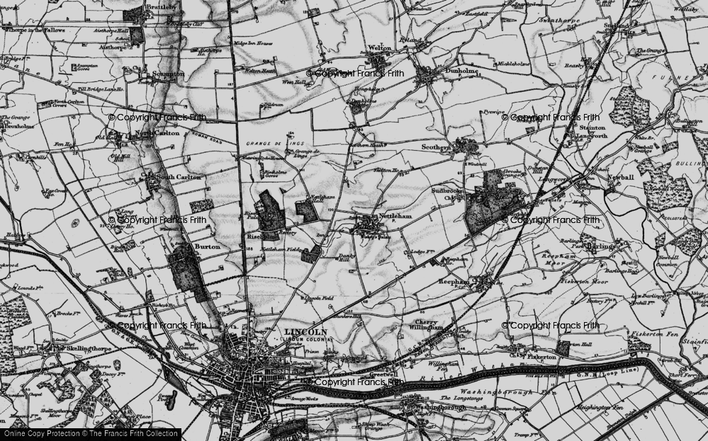 Old Map of Nettleham, 1899 in 1899