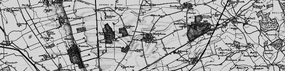 Old map of Nettleham in 1899