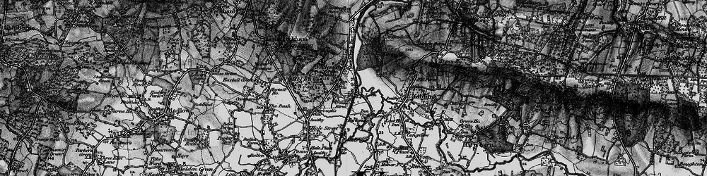 Old map of Nettlestead Green in 1895