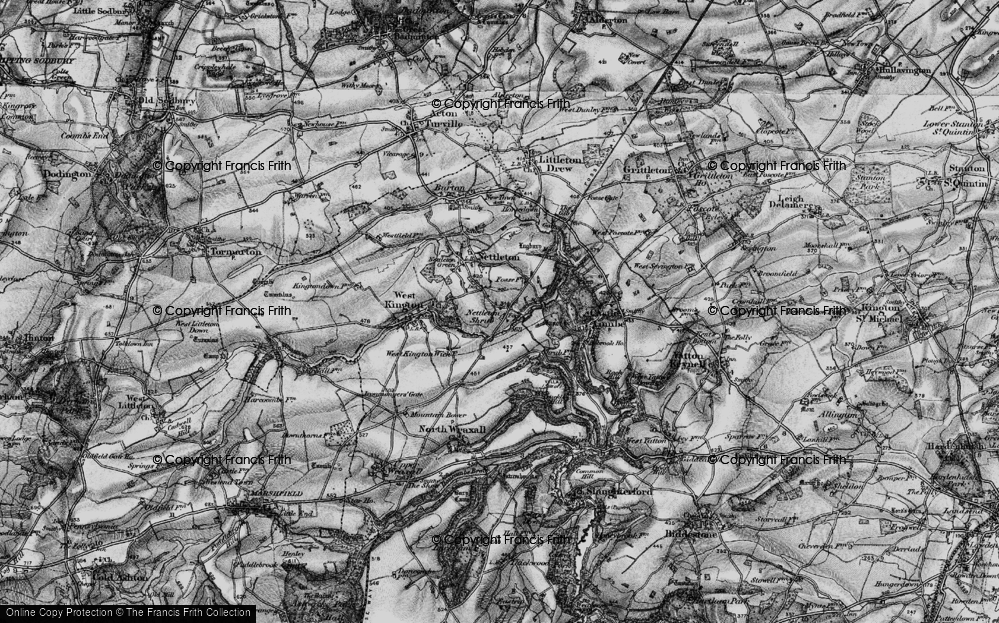 Old Map of Nettleton Shrub, 1898 in 1898
