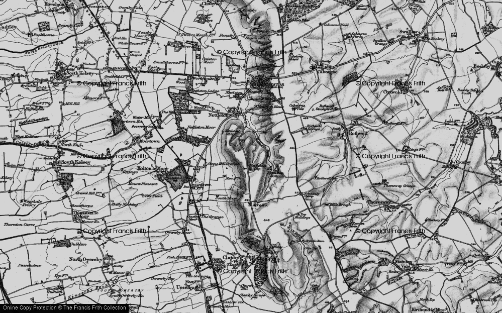 Old Map of Nettleton Top, 1899 in 1899