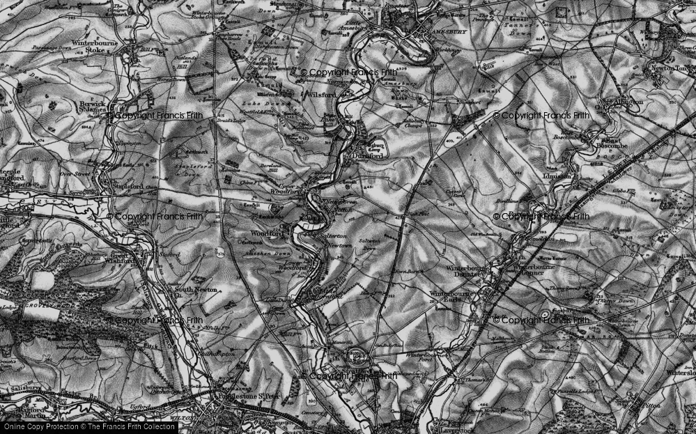 Old Map of Historic Map covering High Post in 1898