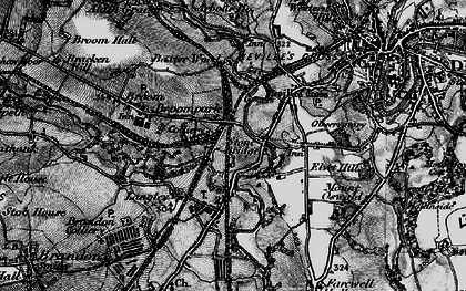 Old map of Nevilles Cross in 1898