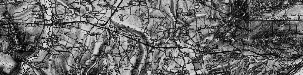 Old map of New Barn in 1895