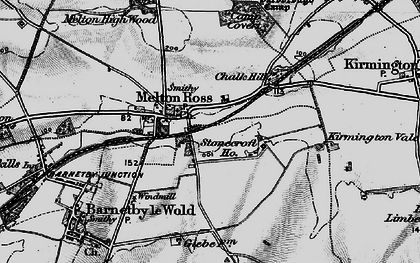 Old map of New Barnetby in 1895