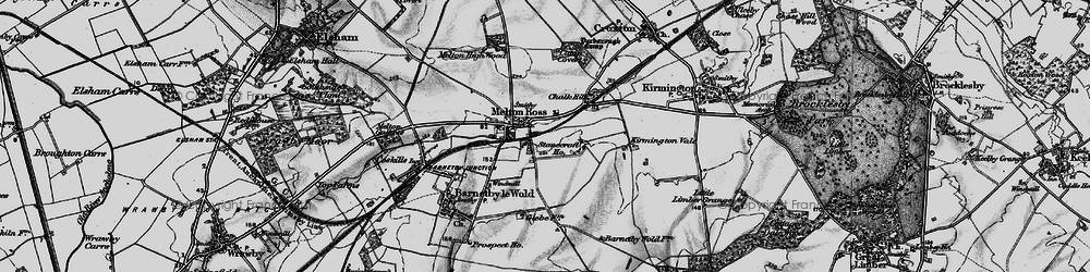 Old map of New Barnetby in 1895