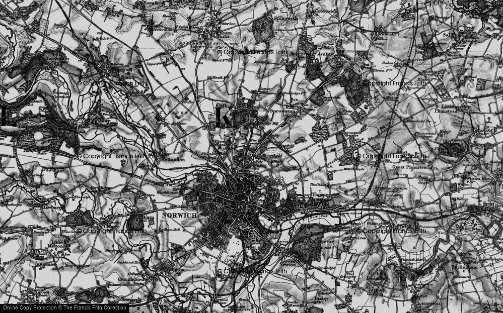 Old Map of New Catton, 1898 in 1898