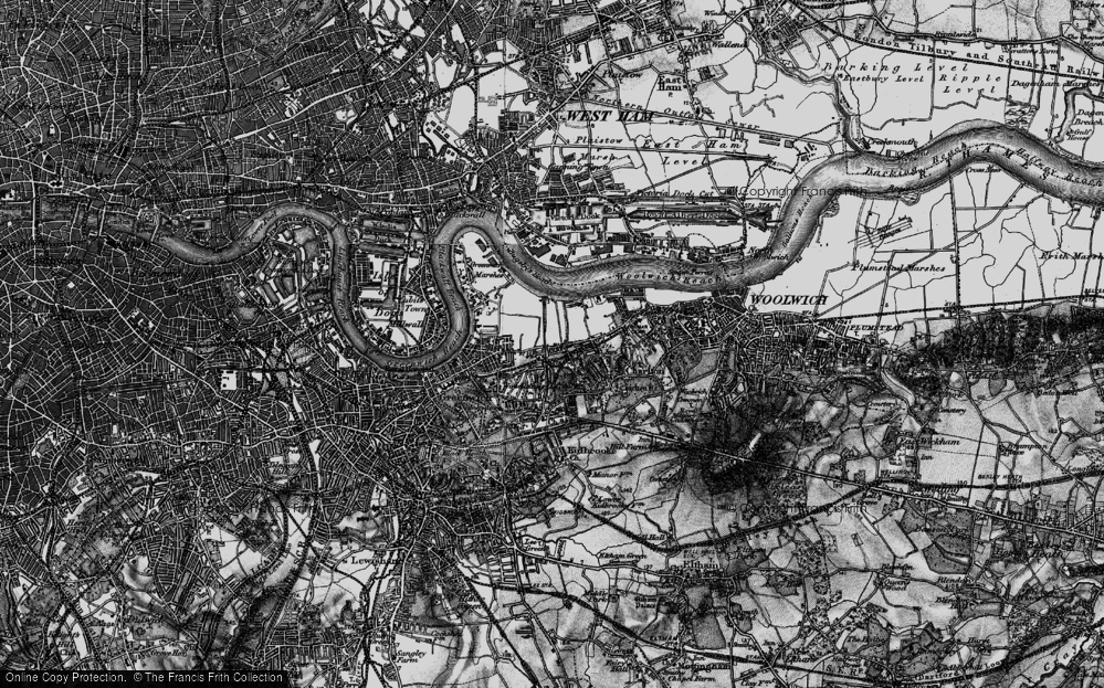 Old Map of New Charlton, 1896 in 1896