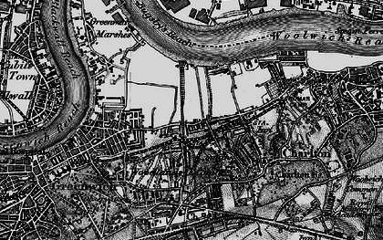 Old map of New Charlton in 1896