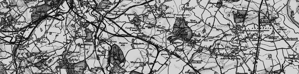 Old map of Anglers Country Park in 1896
