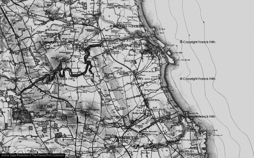 Old Map of New Delaval, 1897 in 1897