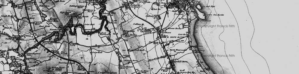 Old map of New Delaval in 1897