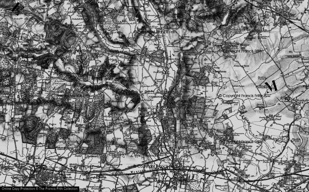 Old Map of New Denham, 1896 in 1896