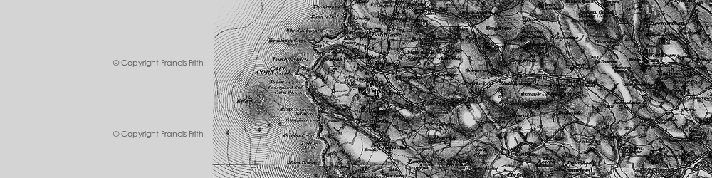 Old map of Bosorne in 1895