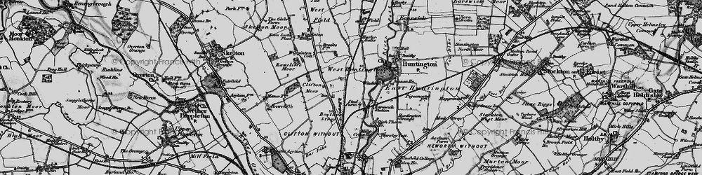 Old map of New Earswick in 1898