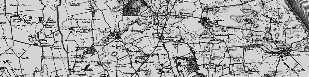 Old map of Langthorpe Hall in 1897