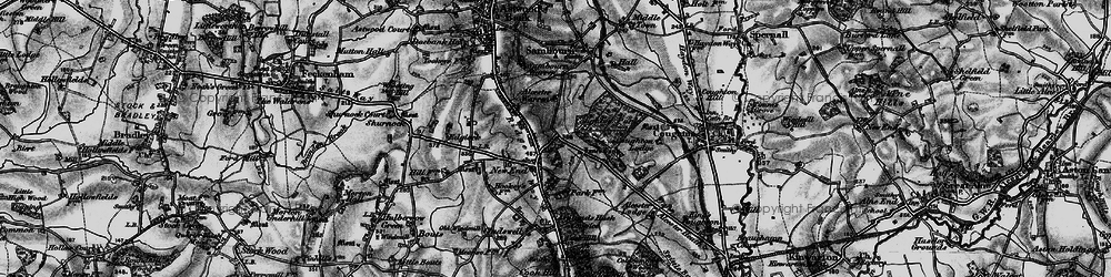 Old map of Asplands Husk Coppice in 1898