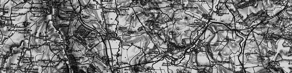 Old map of Alne Wood in 1898