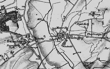 Old map of New End in 1899