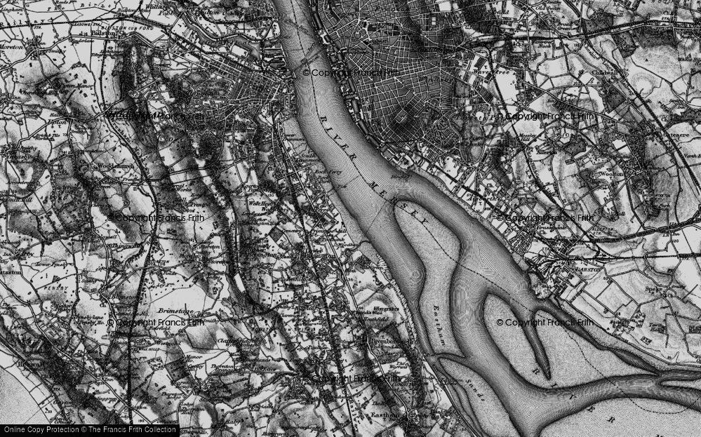 Old Map of New Ferry, 1896 in 1896