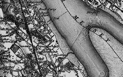 Old map of New Ferry in 1896